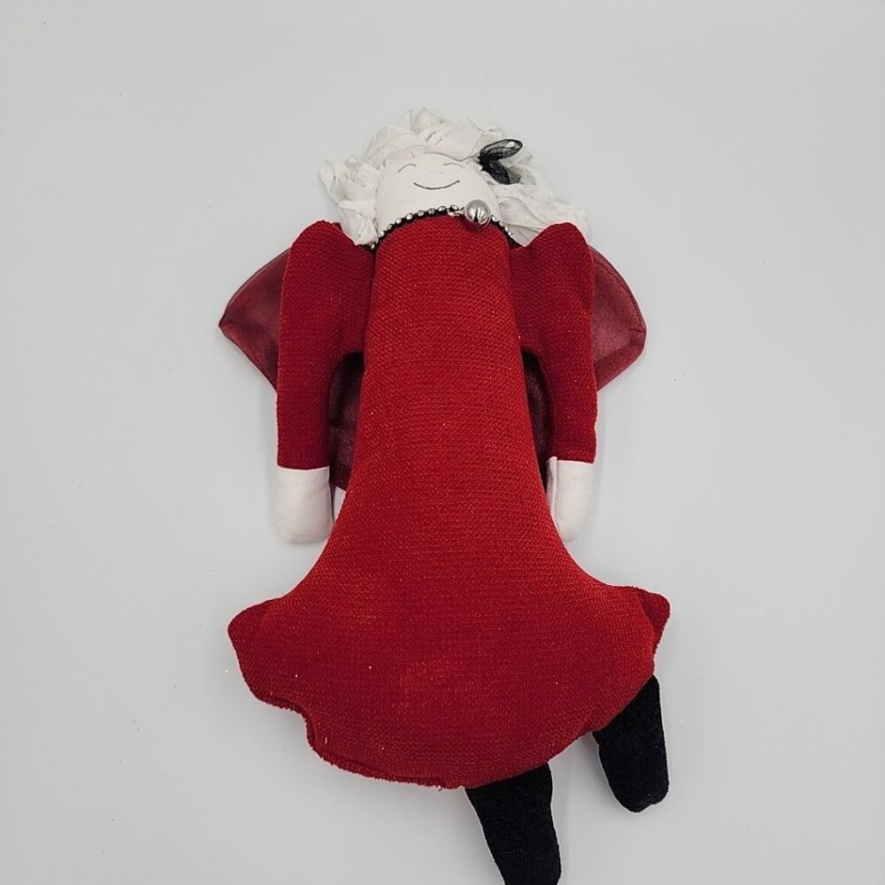 2005 Woof & Poof red burgundy angel plush doll 15" Christmas